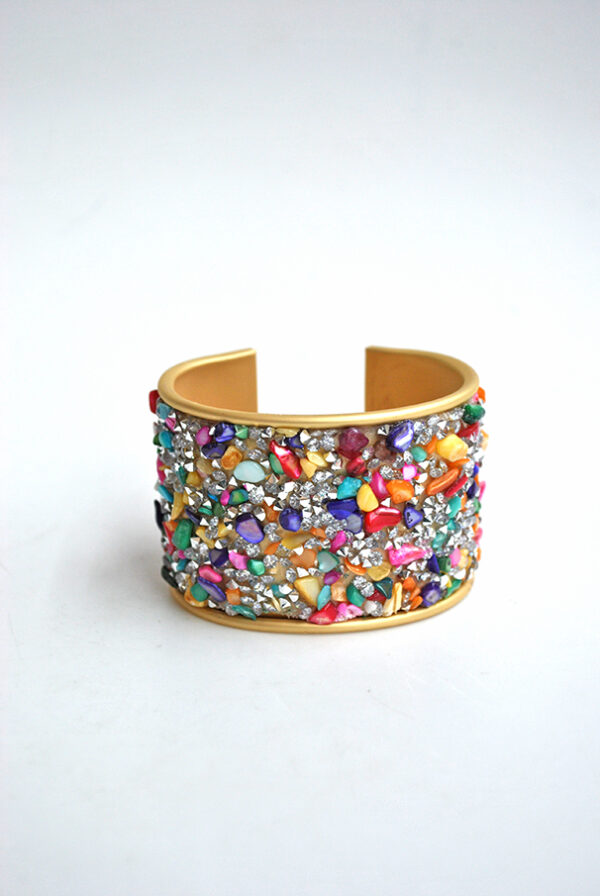Brazalete pedrería multicolor - Imagen 2