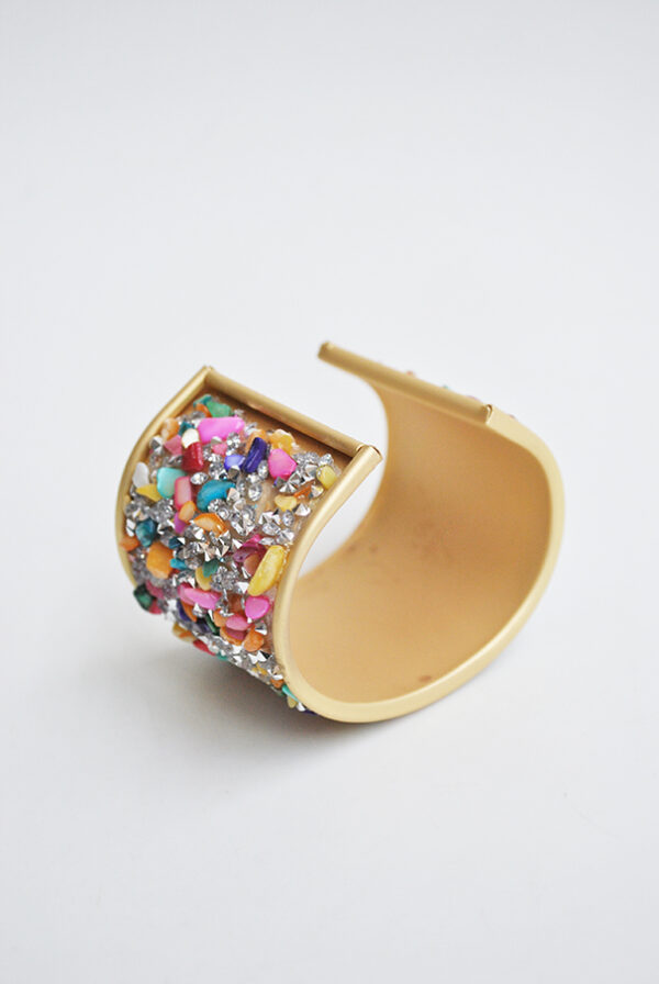 Brazalete pedrería multicolor - Imagen 3