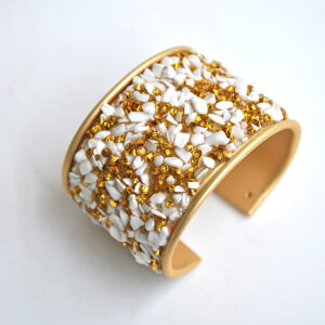 Brazalete pedrería blanca