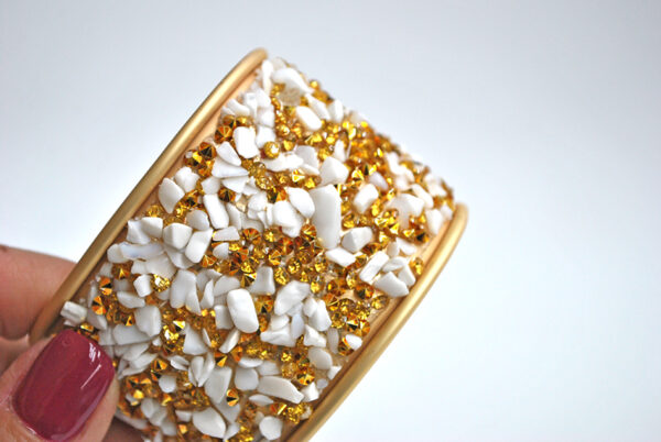 Brazalete pedrería blanca - Imagen 3