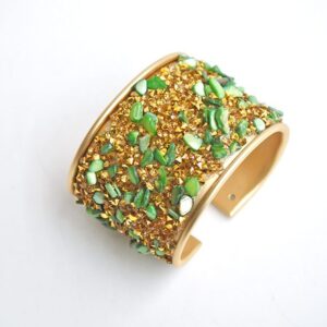 Brazalete pedrería verde