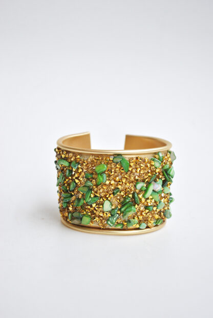Brazalete pedrería verde - Imagen 2