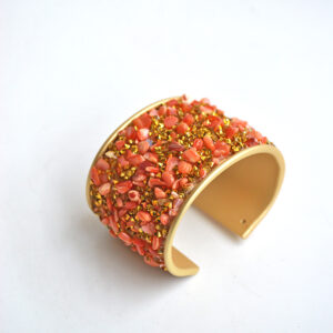 Brazalete pedrería naranja