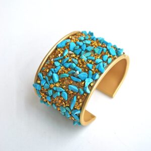 Brazalete pedrería turquesa