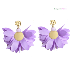 Pendientes lilas flores