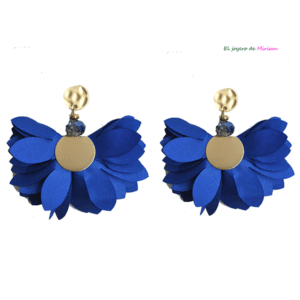 Pendientes azul eléctrico
