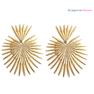 Pendientes dorados metal