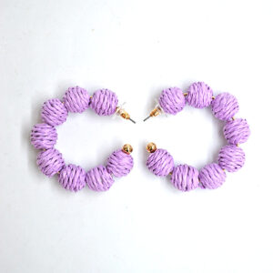 Pendientes aros lilas