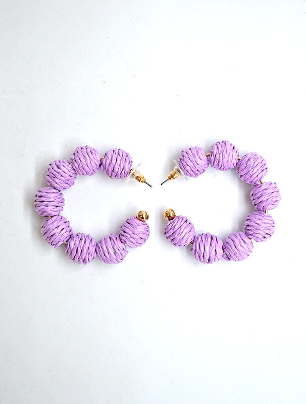 Pendientes aros lilas