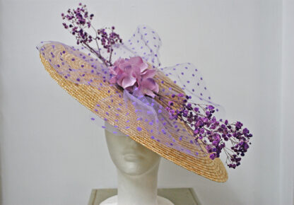 Tocado morado de paja - Imagen 3