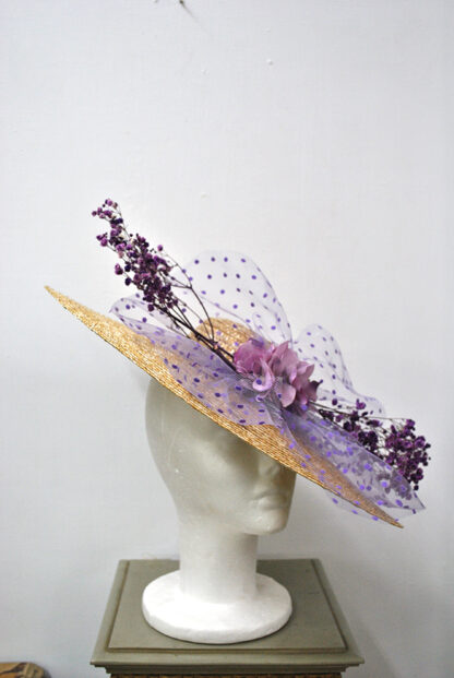 Tocado morado de paja - Imagen 4