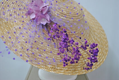 Tocado morado de paja - Imagen 6