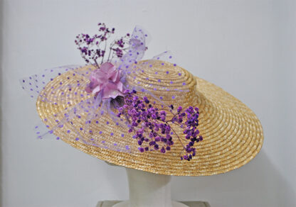Tocado morado de paja - Imagen 8