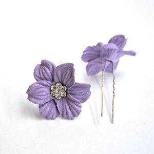 Horquillas lilas de fiesta