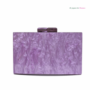 Bolso clutch lila nácar