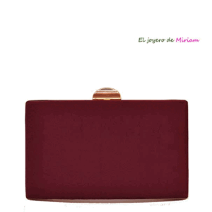 Clutch granate burdeos oro