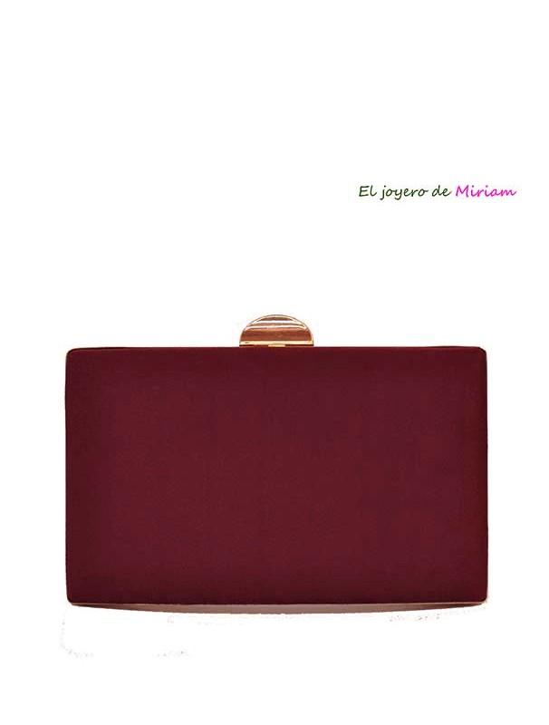 Clutch granate burdeos oro