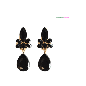 Pendientes negros cristal
