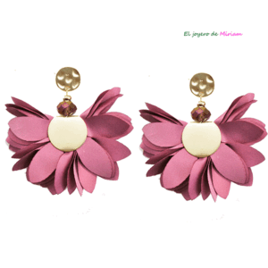 Pendientes rosa empolvado