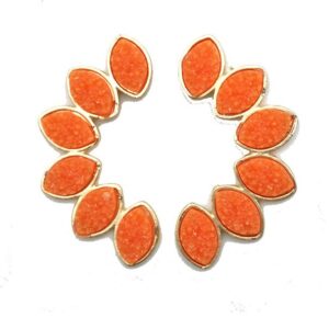 Pendientes piedras naranjas