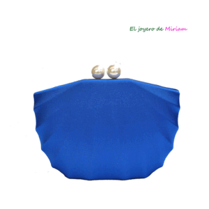 Clutch azul eléctrico raso