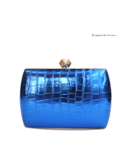 Bolso azul eléctrico metalizado