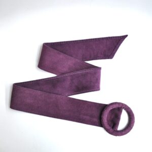 Cinturón piel berenjena