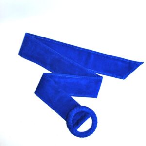 Cinturón piel azul eléctrico