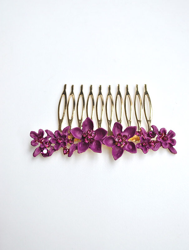 Peineta flores bugamvilla