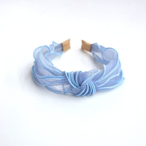Diadema tul azul celeste