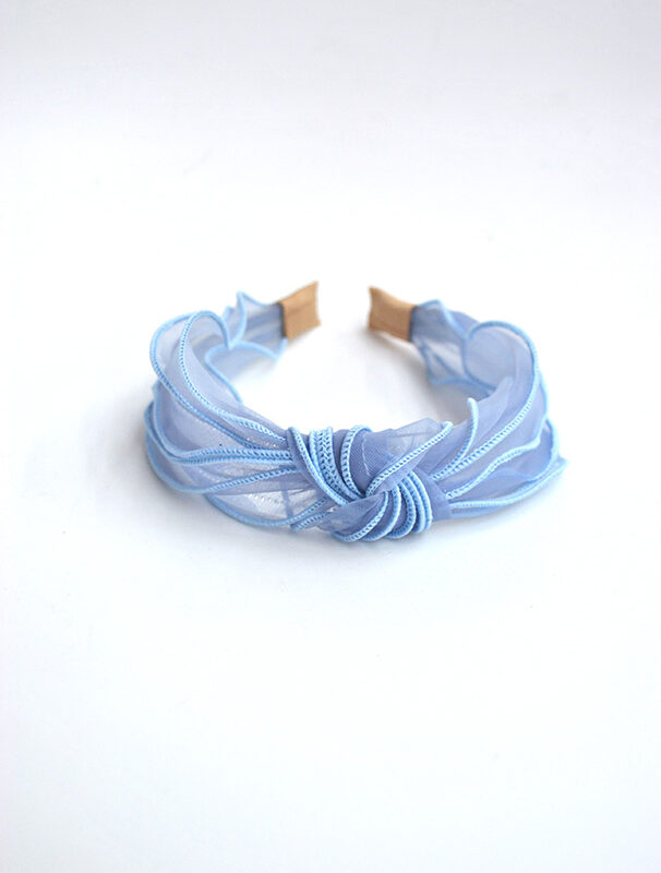 Diadema tul azul celeste