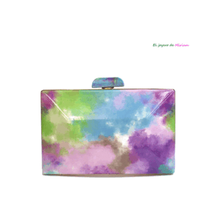 Clutch multicolor efecto mármol