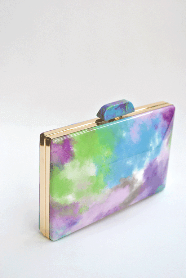 Clutch multicolor efecto mármol - Imagen 2
