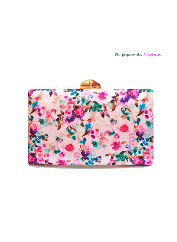 Bolso clutch estampado flores