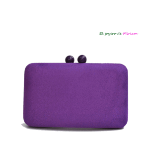 Clutch morado doble cierre