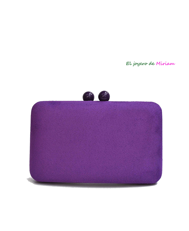 Clutch morado doble cierre