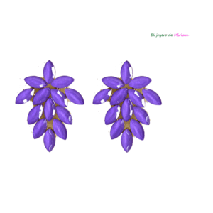 Pendientes morados fiesta