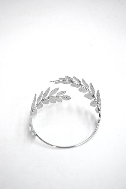 Brazalete plateado hojas - Imagen 2