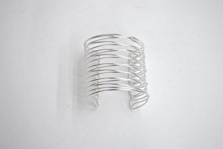 Brazalete plateado tiras - Imagen 4