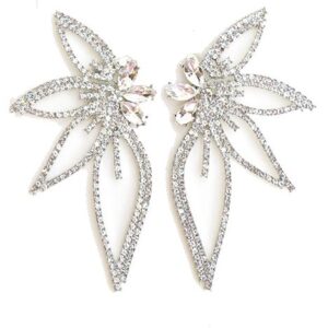 Pendientes plateados brillantes