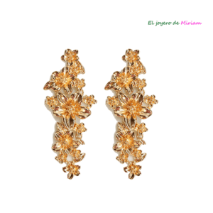 Pendientes dorados metal
