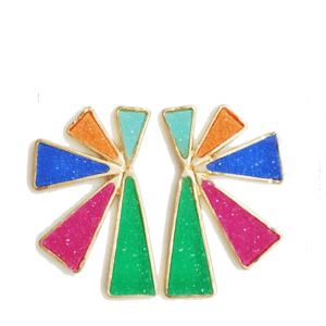 Pendientes multicolor piedras