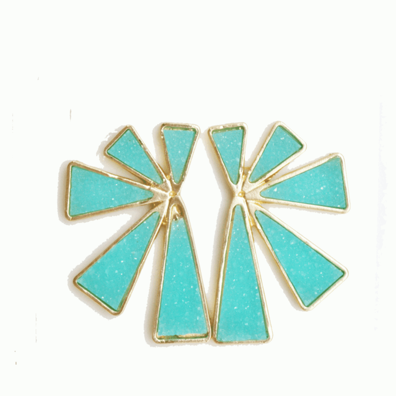 Pendientes aguamarina piedras