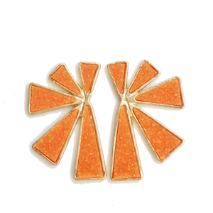 Pendientes naranjas piedras