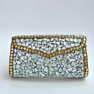 Clutch rígido latón y nácar