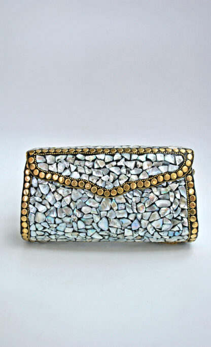Clutch rígido latón y nácar