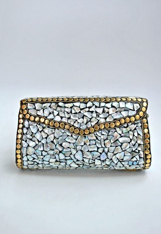 Clutch rígido latón y nácar