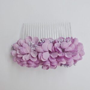 Peineta malva - lila flores