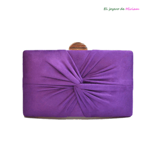Bolso clutch morado fruncido