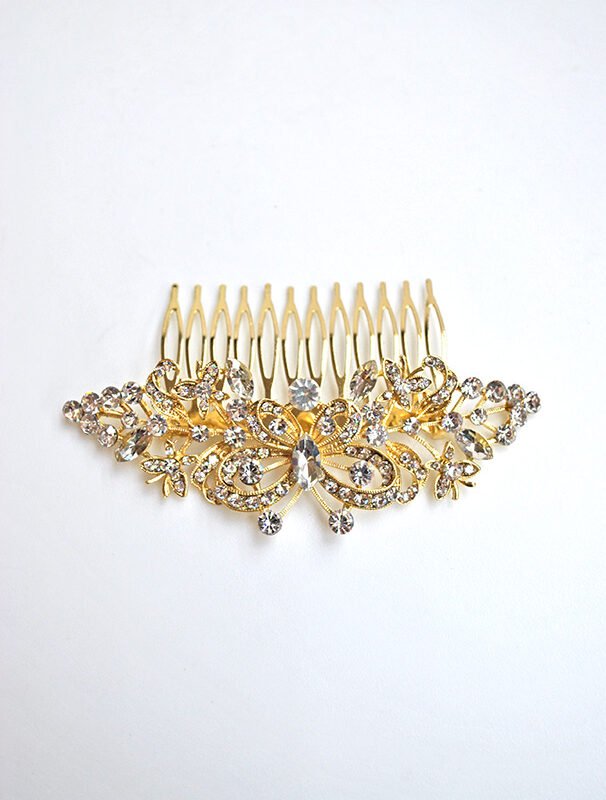 Peineta mariposa cristales